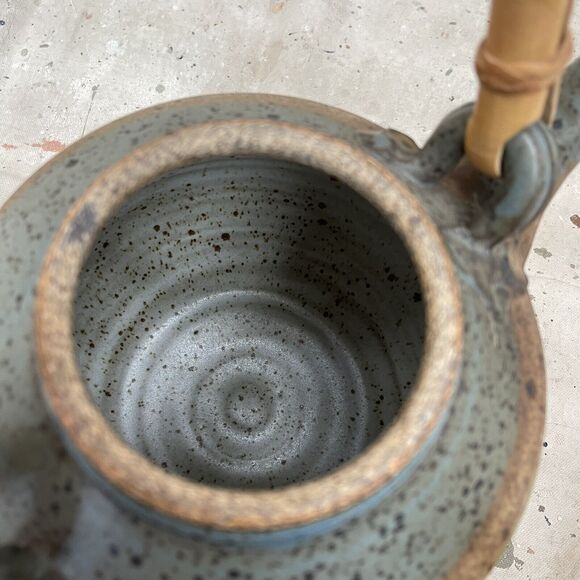 Rare Vintage Wally Schwab Flameware Ceramic Teapot w/ 2 Mugs - Picture 11 of 15